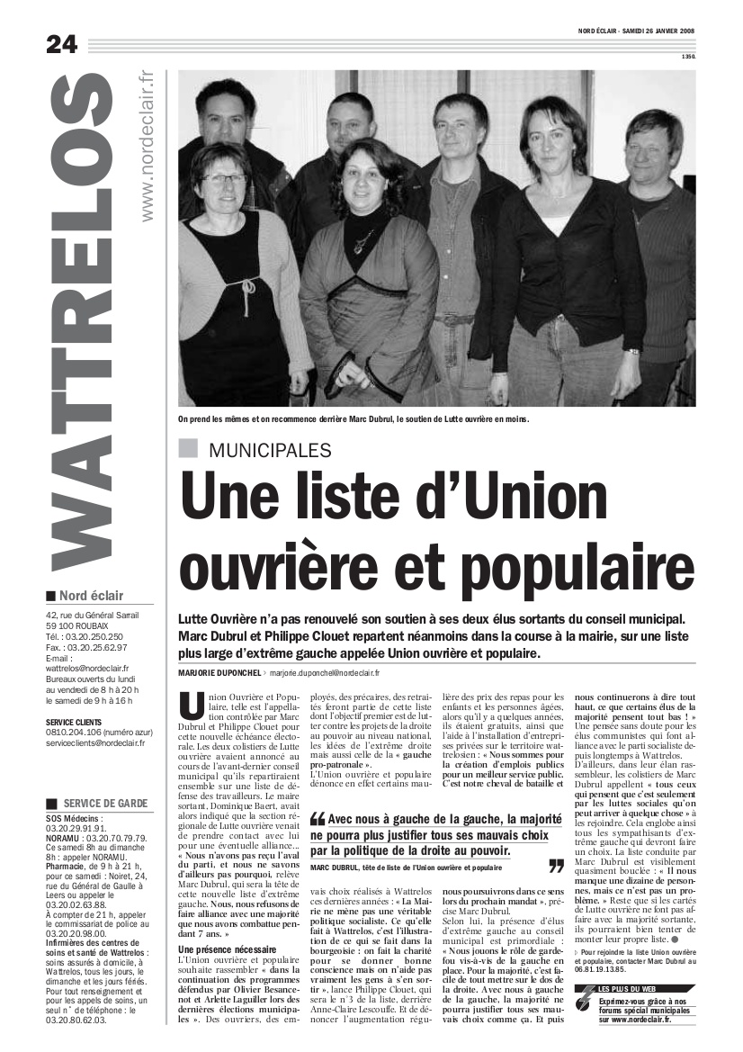 Article de Nord Eclair
Article de Nord Eclair